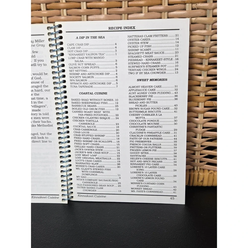 Kinnakeet Cuisine Outer Banks NC Seafood Heirloom Recipes Cookbook Vintage